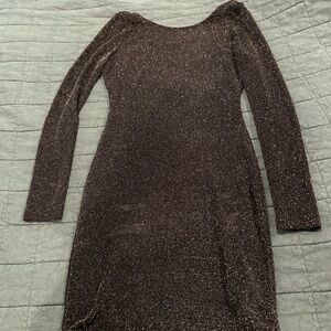 Elegant Black Glitter Dress